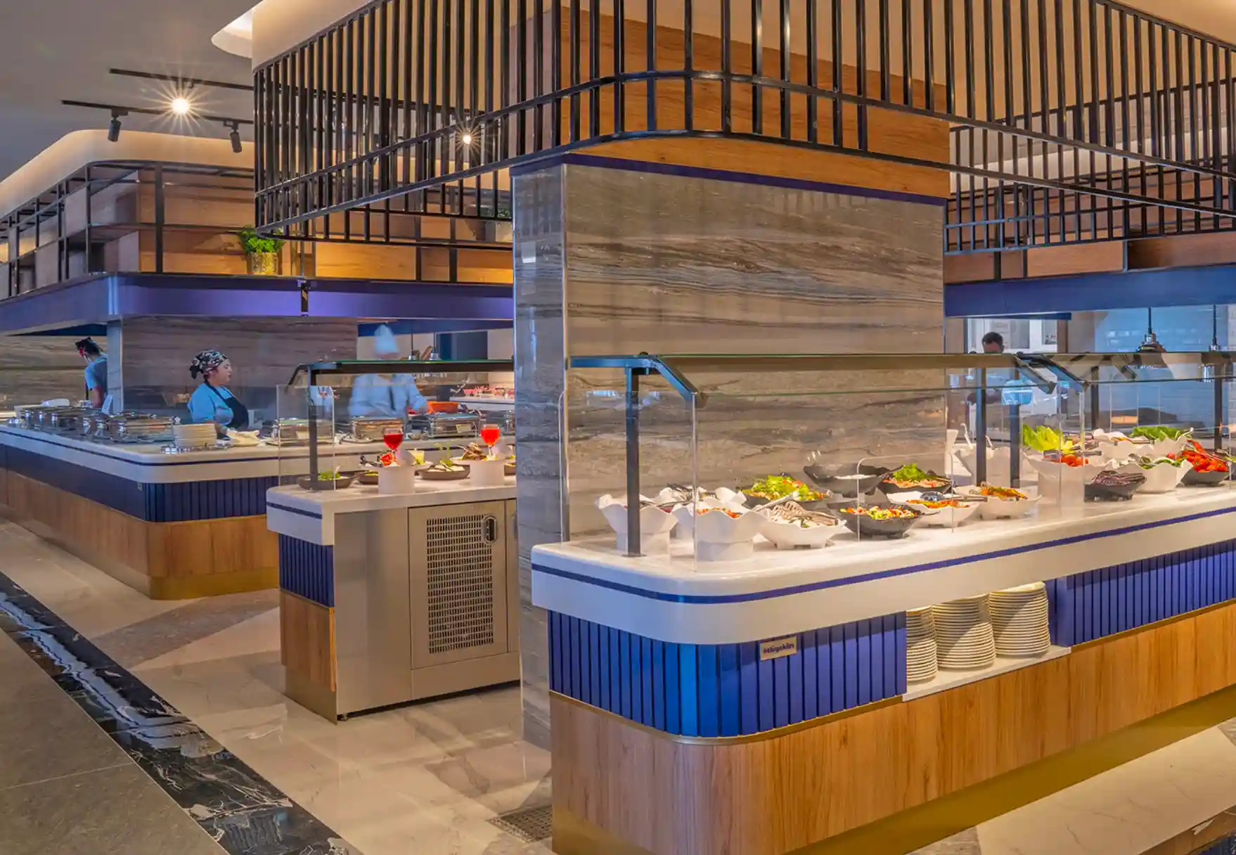 turkey open buffet counter