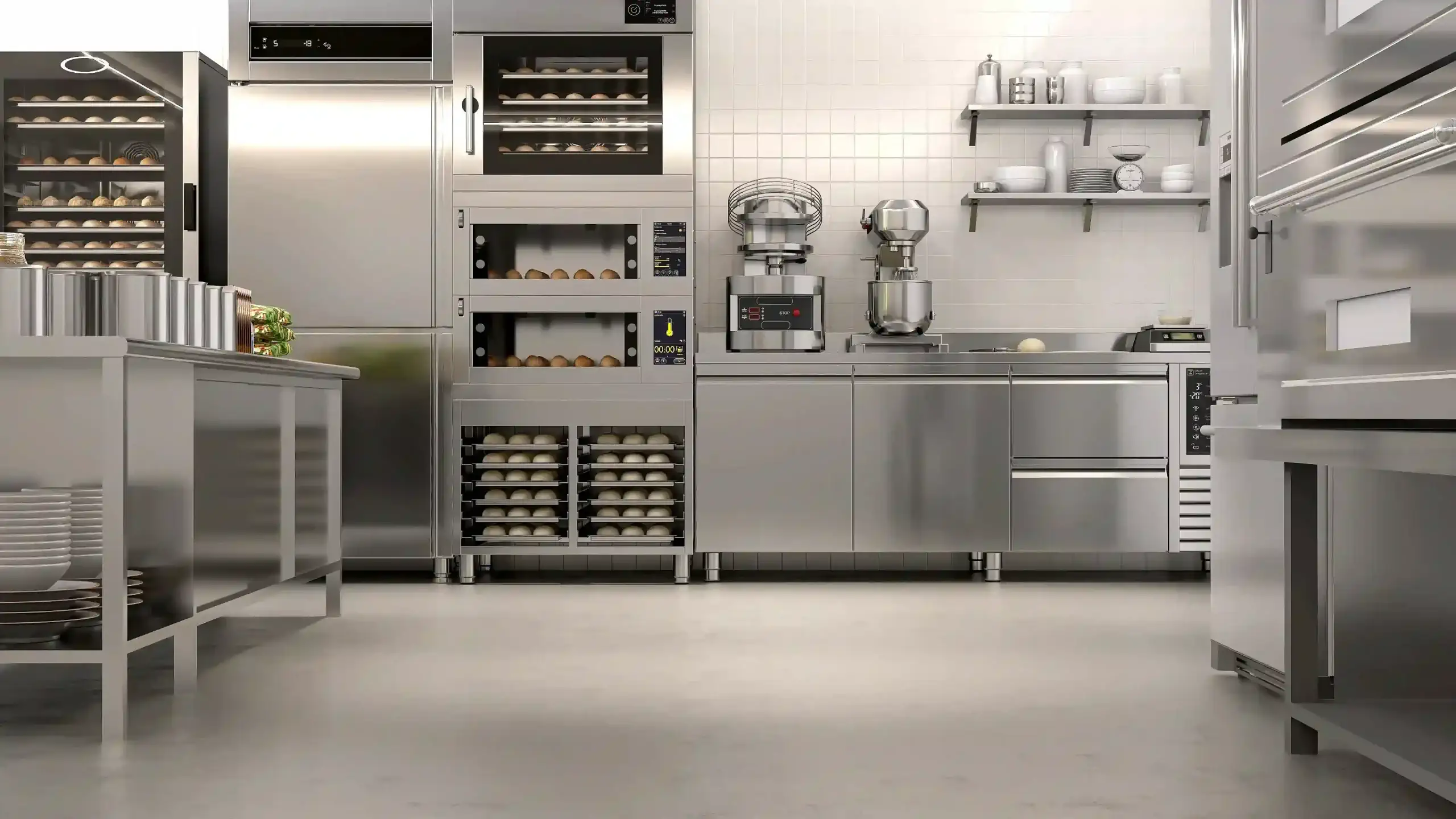 commercial stainless steel bakery