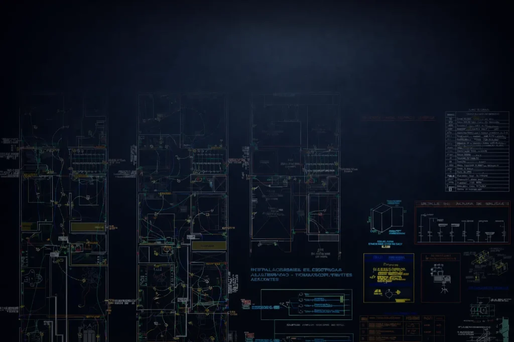 Electrical load planning schematic for a modern hotel commercial kitchen showing power distribution and system complexity